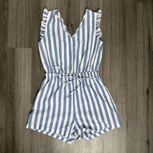 SHEIN Striped Shorts Jumpsuit